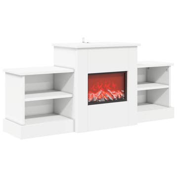 vidaXL Elektrische haard Wit 110 x 30 x 50 cm Bewerkt hout, Verzenden, Nieuw