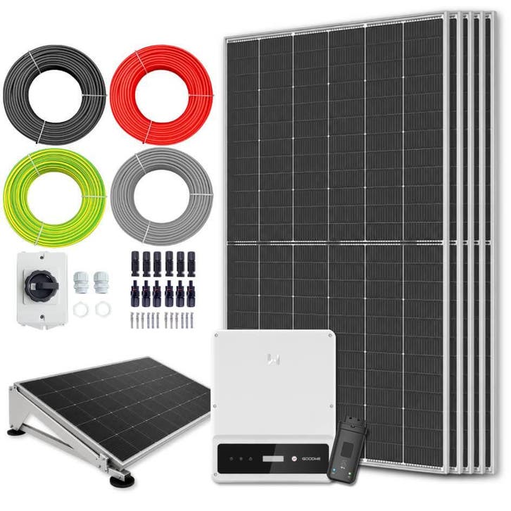 Zonnepanelen pakket voor platdak - 2.8 kW - 5x 560, Doe-het-zelf en Bouw, Zonnepanelen en Toebehoren, Ophalen of Verzenden
