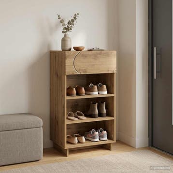 vidaXL schoenenkast 48 x 38 x 87,5 cm bewerkt hout, Verzenden, Nieuw