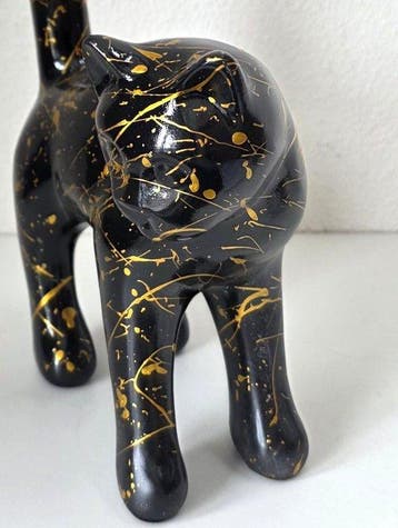 Art House - Figuur - Groot gestyleerd beeld***Zwarte POES