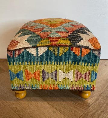 Kelim Poef(Ongebruikt/Nieuw) - Kelim - 34 cm - 34 cm, Nieuw