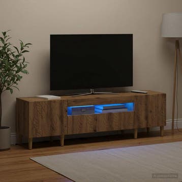 vidaXL LED tv-meubel DELFT 153 x 35 x 43 cm Artisanaal eiken, Verzenden