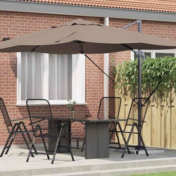 vidaXL Parasol 351 x 250 x 260 cm Polyester en Aluminium, Verzenden, Nieuw