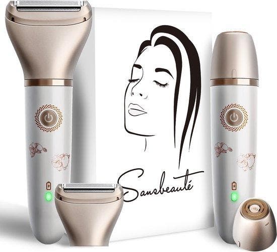 2dekans | 2-in-1 Ladyshave + 2 Extra Scheerkoppen - Gezicht, Handtassen en Accessoires, Uiterlijk | Lichaamsverzorging, Ophalen of Verzenden