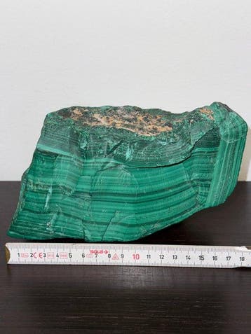 malachiet Ruwe steen - Hoogte: 18 cm - Breedte: 20 cm- 5.6