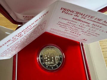 Monaco. 2 Euro 2025 Comté de Carladès + Marquisat des
