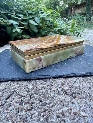 Boîte à bijoux - Onyx - Années 60, Antiquités & Art