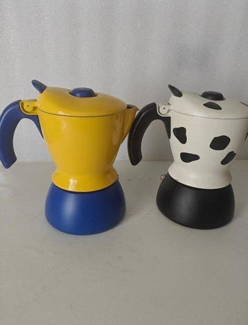 Bialetti - Koffiepot (2) - Aluminium - Bialetti Mukka, Antiek en Kunst