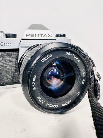 Pentax K1000 + Vivitar 3.5-4.8/35-70mm MC Macro Zoom |, TV, Hi-fi & Vidéo, Appareils photo analogiques