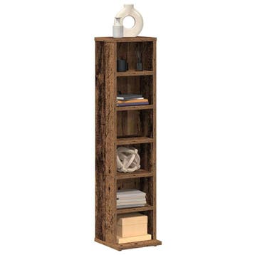 vidaXL Cd-kast 21x20x88 cm bewerkt hout oud houtkleurig, Verzenden