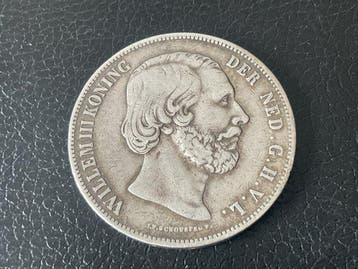 Nederland. Willem III. 2 1/2 Gulden 1855 (Zonder