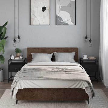 vidaXL Nachtkastjes 2 st 40x40x55 cm bewerkt hout zwart, Verzenden, Nieuw