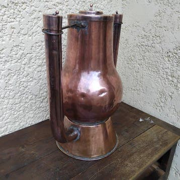 Bouilloire - Cuivre rouge XVIII-XIX - Complète, rare, 12, Antiquités & Art