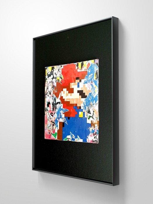 lasveguix (1986) - Carrelage Mario Pixel, Antiquités & Art, Art | Peinture | Moderne