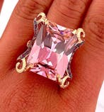 Zonder minimumprijs - Ring - 9 kt. Roségoud, Zilver Robijn, Nieuw