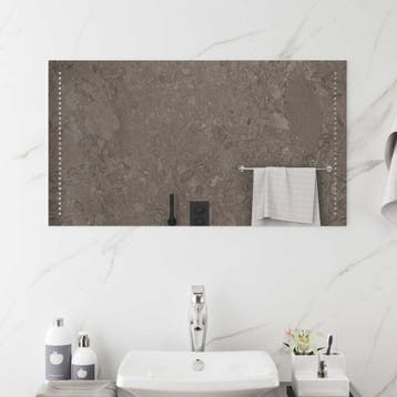 vidaXL LED Badkamerspiegel Doorzichtig 90 x 50 cm gehard, Verzenden