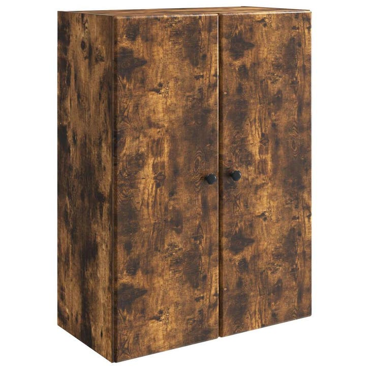 vidaXL Wandkast Gerookt eiken 66 x 34,5 x 90 cm Bewerkt hout, Huis en Inrichting, Kasten | Overige, Nieuw, Verzenden