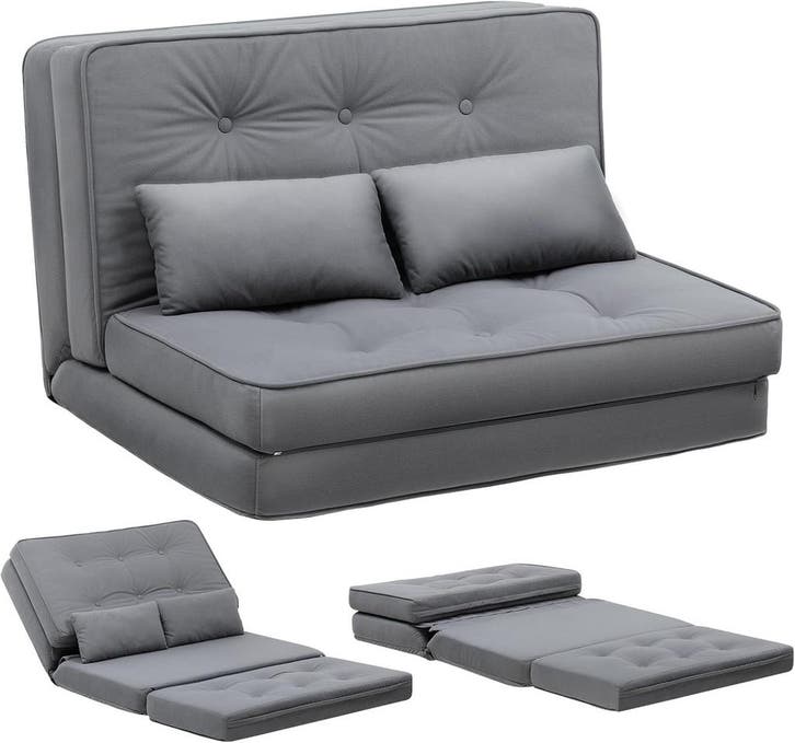 Slaapbank 2 persoons - Logeerbed - Bedbank - 90x210 cm - Gri, Huis en Inrichting, Woonaccessoires | Overige, Nieuw, Verzenden