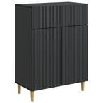 vidaXL Dressoir met lade Zwart 66 x 34,5 x 90 cm Bewerkt, Huis en Inrichting, Kasten | Dressoirs, Verzenden, Nieuw