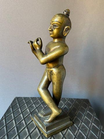 Krishna - 26 cm - Brons - India - 17e–18e eeuw