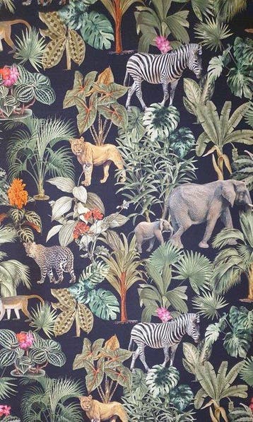 Exclusieve Boheemse stof met zwarte achtergrond - 300x280 cm