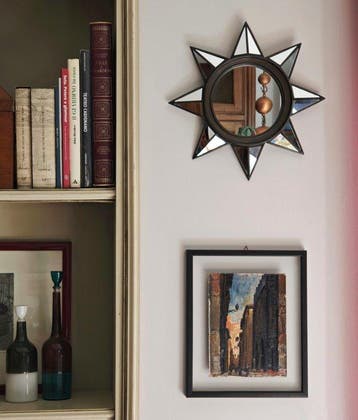 Miroir mural- Sunburst - Verre - Sun Mirror, Antiquités & Art