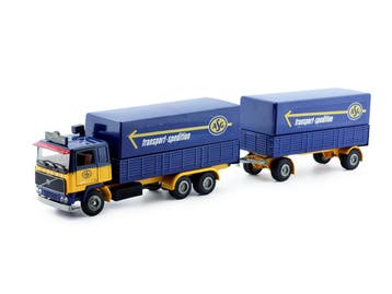 Schaal 1:50 Tekno  80142 Zweden 1986  ASG  Volvo  Motorwa..., Hobby en Vrije tijd, Modelauto's | 1:50, Ophalen of Verzenden, Gebruikt