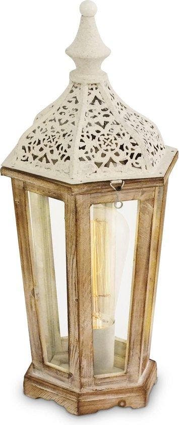EGLO Vintage - Tafellamp - 1 Lichts - Patina Wit - Helder..., Verzenden