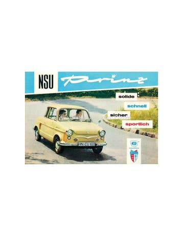 1959 NSU PRINZ I & II & 30 BROCHURE DUITS