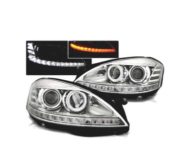 Phares Diurnes Pour Mercedes W221 05-09 Chromé, Verzenden