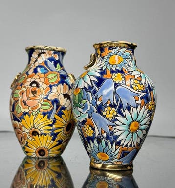 Boch Frères - Raymond Chevalier - Vase (2) - 1486 - Faïence