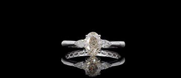 Ring - 14 karaat Witgoud - 1.18ct. tw. Diamant (Natuurlijk), Bijoux, Sacs & Beauté, Bagues