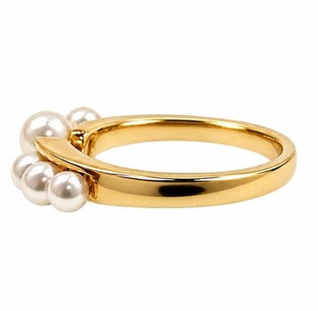 Mikimoto - Ring - 18 karaat Geel goud Parel, Nieuw
