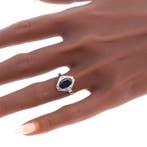Ring - 18 karaat Witgoud, Platina - 2.00ct. tw. Saffier -, Nieuw