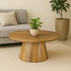 Salontafel Mangohout Salontafel Mick Rond 80 cm, Verzenden, Rond, Nieuw, Industriële meubels