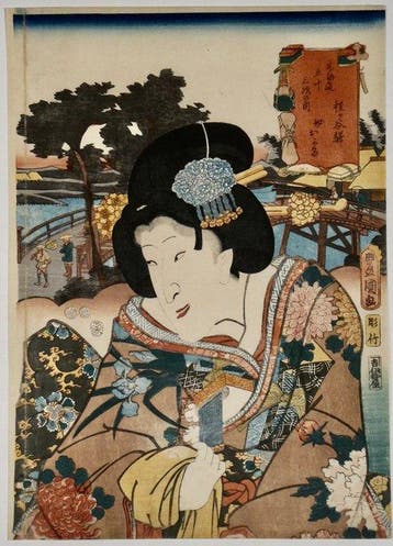 Utagawa Toyokuni III (Kunisada) /  (1786–1864) Tkaid, Antiek en Kunst