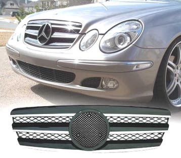 Calandre Type Amg Pour Mercedes E W211 02-06 Noir Chromé, Verzenden