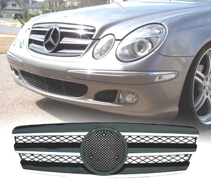 Calandre Type Amg Pour Mercedes E W211 02-06 Noir Chromé, Autos : Pièces & Accessoires, Carrosserie & Tôlerie, Envoi