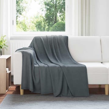 vidaXL Dekentjes 6 st Donkergrijs 200 x 150 cm 2.61 kg, Verzenden