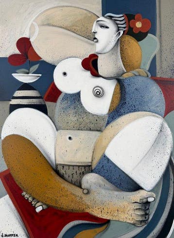 Jone Hopper - Jeune muse assise au salon