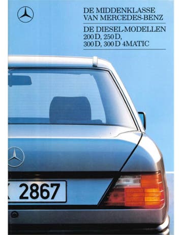 1987 MERCEDES BENZ E KLASSE DIESEL BROCHURE NEDERLANDS