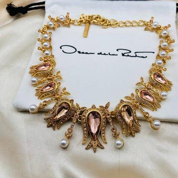 Oscar De La Renta - Métal - Collier, Antiquités & Art