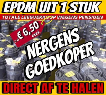 EPDM UIT ÉÉN STUK| v.a. € 6,50 | NERGENS GOEDKOPER, Ophalen, Overige materialen, Zwart, Nieuw