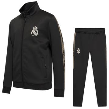 Real Madrid Trainingspak - Eigen Naam - 2025-2026 - Zwart -, Sport en Fitness, Voetbal, Verzenden, Nieuw, Trainingspak