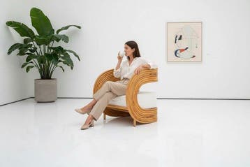 Stoel - rotan - Silla - rattan stoel