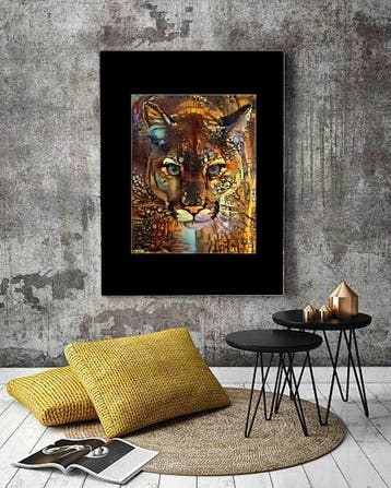 Lea Roche - PUMA GOLD 26, Antiek en Kunst, Kunst | Schilderijen | Modern