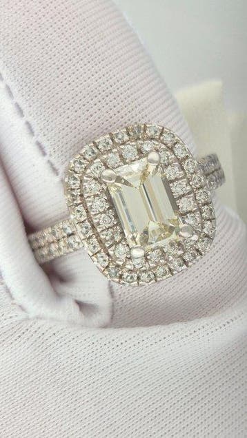 Ring - 14 karaat Witgoud - 1.81ct. tw. Diamant (Natuurlijk), Nieuw