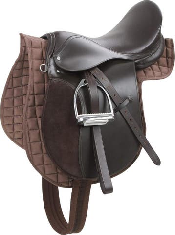 Zadelset Leer Haflinger 17.5 | Retour deal | Sla nu toe, Dieren en Toebehoren, Verzenden, Zo goed als nieuw