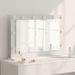 vidaXL Make-up Spiegel Wit 80 x 15 x 18 cm Glas en, Huis en Inrichting, Verzenden, Nieuw