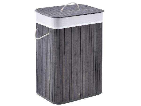 Veiling - Wasmand bamboe 72 ltr grijs, Maison & Meubles, Maison & Meubles | Autre